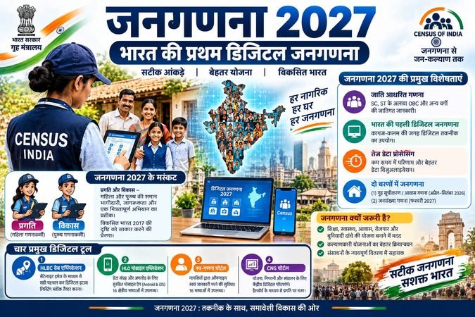 जनगणना 2027: भारत की प्रथम डिजिटल जनगणना